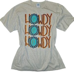 HOWDY Graphic Tee Sz L EUC